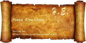 Haaz Evelina névjegykártya